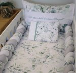 Cot Fitted Sheet Pennygum Leaf Full Print