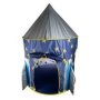 Rocket Play Tent with Stars in Blue & Black  105cm x 130cm