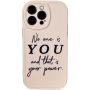 Beige Phone Case With Your Power Quote & Pro Cam For Iphone 14 Pro