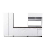 Modern 3 Piece Kitchen Set – White + Dark Oak