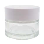 15ML Clear Glass Jar With White Lid And Shive 35MM