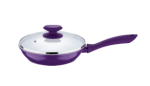 24CM Frypan With Lid - Black