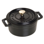 Staub Cast Iron MINI Casserole Cocotte 6-PIECE Set Round 10CM Matte Black