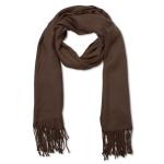 Brown Knit Tassel Scarf