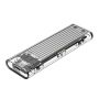 Orico M.2 Nvme 2230/2242/2260/2280 To USB3.1 Device Input GEN-2 Type-c Enclosure Side Transparent SSD Enclosure 2TB Max - Silver Heatsink Compa