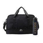 Large Capacity Compartmental Travel Gym Duffel Bag With Water Bottle