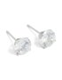 Waterproof Stainless Steel Cubic Zirconia Five-petal Flower Stud Earrings