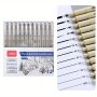 Micron Ink Marker Pen Set For Manga & Sketching - 6/9/12 Tip Pigment Liner Needle Hook Line Art Supplies