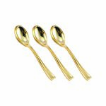 Disposable Table Spoon Gold 17.2CM 1X10