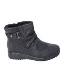 Ladies Paradise Ruched Ankle Boot - 9 Black