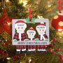 1PC Personalized Christmas Family Wooden Pendant Customizable Name Hanging Decoration Merry Christmas & New Year Tree Ornament No-electricity Holiday Home D Cor Seasonal Wood Craft Gift