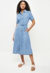 Polo Denmark Short Sleeve Button Through Dress - Chambray