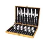 Ashcomonline Polished Silver 24 Piece Cutlery Set Stainless Steel Cutlery Set