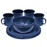 Campfire Enamel Dinner Set 4 Person Navy