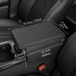 Car Armrest Cushion Pad Universal Fit Center Console Extender With Storage Pu Leather Quilted Enhanced Comfort Vehicle Interior 