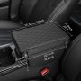 Car Armrest Cushion Pad Universal Fit Center Console Extender With Storage PU Leather Quilted Enhanced Comfort Vehicle Interior Accessory
