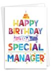 Nobleworks Birthday Greeting Card Manager With 5 X 7 Inch Envelope 1 Card Bday Special Manager C10682BDG