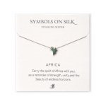Puffy Africa Sterling Silver On Silk