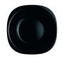 Plate 25.5X25.5CM Black Square 6 Piece Opal Glass 40481 - Kitchen Essential