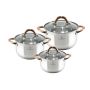 - 6 Piece Stainless Steel Cookware Set With Hotplate - White