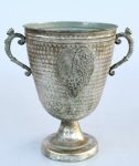 Metal Urn With Leaf Detail 40X37X28CM