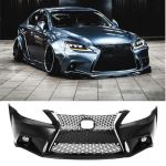 Careonline Front Bumper Conversion Kit With Lights Compatible With 2006-2012 Lexu-s IS250 IS350 Old & New Modified 13-15 Models