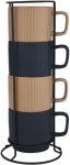 Fresha Fresh Coffees On Metal Stand Ceramic Coffee Mug