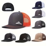 High Quality Multicolor Mesh Hat Unisex Summer Printed Small Mountain Baseball Cap Outdoor Breathable Street Hat Trucker Cap Hea