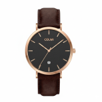 Astril - Rose Gold & Brown Leather