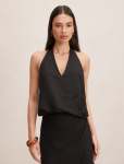 Mila Halter Wrap Top - 16 Black A Co-ord