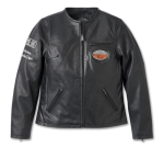 Women’s 120TH Anniversary Cafe Racer Leather Jacket – Black