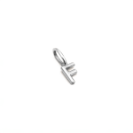 F Alphabet Charm In Silver