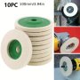 10PCS100MM Felt Polishing Abrasive Pad Angle Grinder Polishing Wheel For Metal Glass Marble Ceramic Polishing Disc