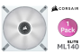Corsair ML140 LED Elite White Premium Fan - White Frame