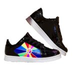 LED Light-up Rechargeable Rainbow Sneakers – Kids Sizes Sa 7 – 2 Black
