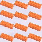 12PCS SET Building Block 2X6 Thick Wall Bricks Character Christmas Architectural Scenery Compatible Diy Diy Scenes Toys