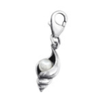 C449-C32039 - 925 Sterling Silver Shell Dangle Charm