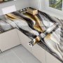 Elegant Marble & Golden Peel-And-Stick Wallpaper - Waterproof Self-Adhesive Contact Paper For Kitchen Countertops Bathroom Walls And Living Room Decor Bathroom Wallpaper Waterproof Wall