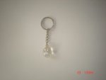 Clear Crystal Quartz Keyring