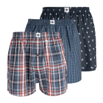 Men&apos S 3PACK Check And Skull Boxers