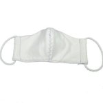 4AKID Adults Reusable Fabric 3-LAYER Non-medical Mask - Large Size - Off-white blue Stitching