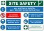 Site Safety All Drivers Must Report To The Site Office 60X80CM Sign.