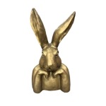 Thinking Bunny Ceramic Figure Gold Three Sizes - Large