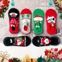 6 Pairs Christmas Cartoon Print Socks Soft & Comfy Low Cut Ankle Socks Women's Stockings & Hosiery