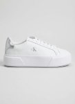 Calvin Klein Flatform Sneaker White Silver - UK8 White