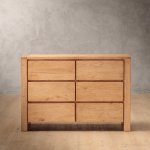 Ridgeway Chest Of Drawers 6 Drawers Stone Wash