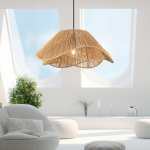 Tulip Natural String Rattan Pendant Light