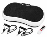 Full Body Vibration Plate Exercise Machine With Resistance Bands Remote Control