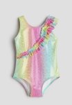 Frill-trimmed Swimsuit - Multi