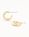 Goldair Gold Crescent Hoop Earrings